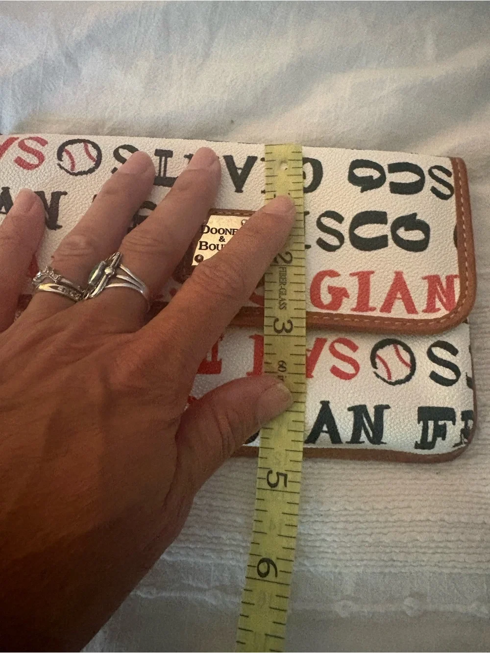 Dooney & Bourke White Red Black San Francisco Giants Logo Clutch